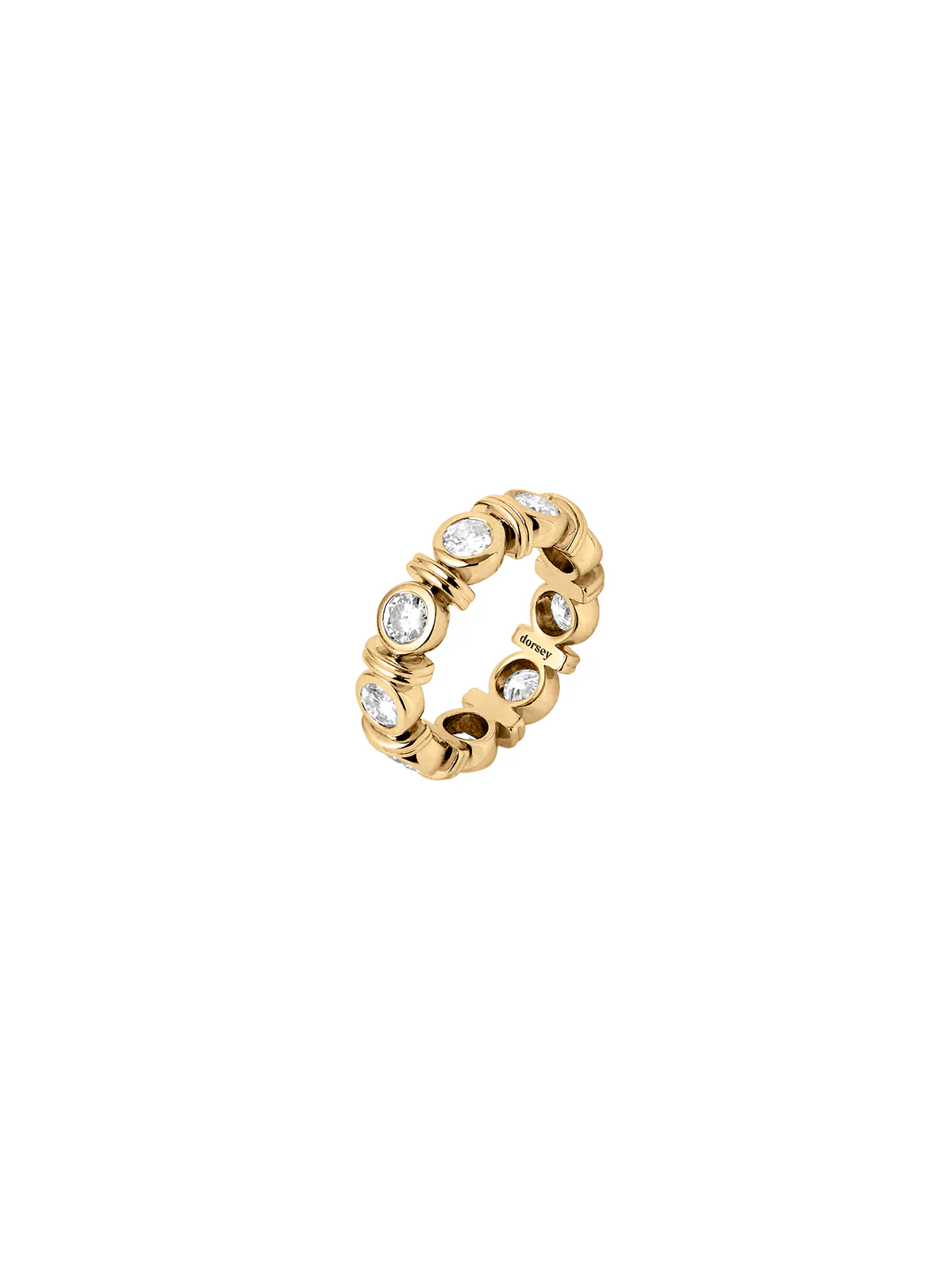 PETITE RHEN ROUND-CUT RING IN MOISSANITE, 18K GOLD VERMEIL - Image 2