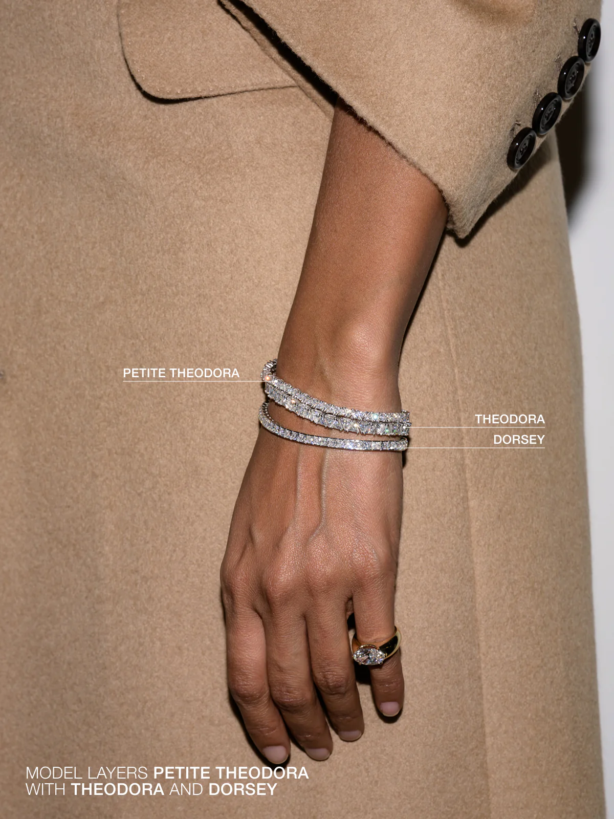PETITE THEODORA RIVIÈRE BRACELET IN MOISSANITE, STERLING SILVER - Image 3