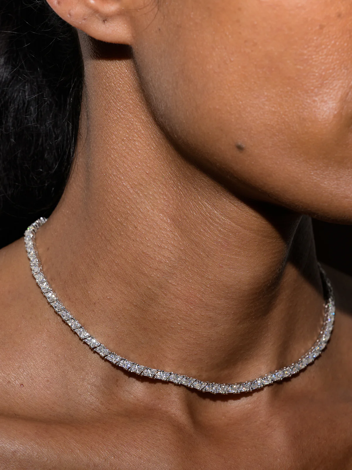 PETITE THEODORA RIVIÈRE NECKLACE IN MOISSANITE, STERLING SILVER - Image 3