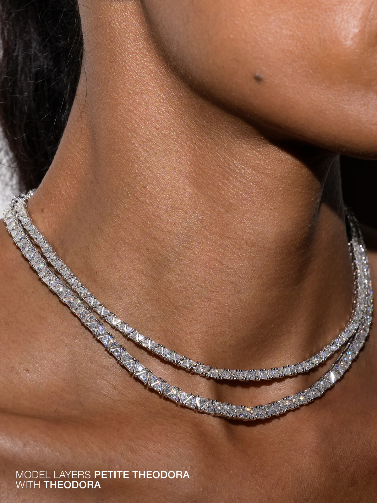 PETITE THEODORA RIVIÈRE NECKLACE IN MOISSANITE, STERLING SILVER - Image 4