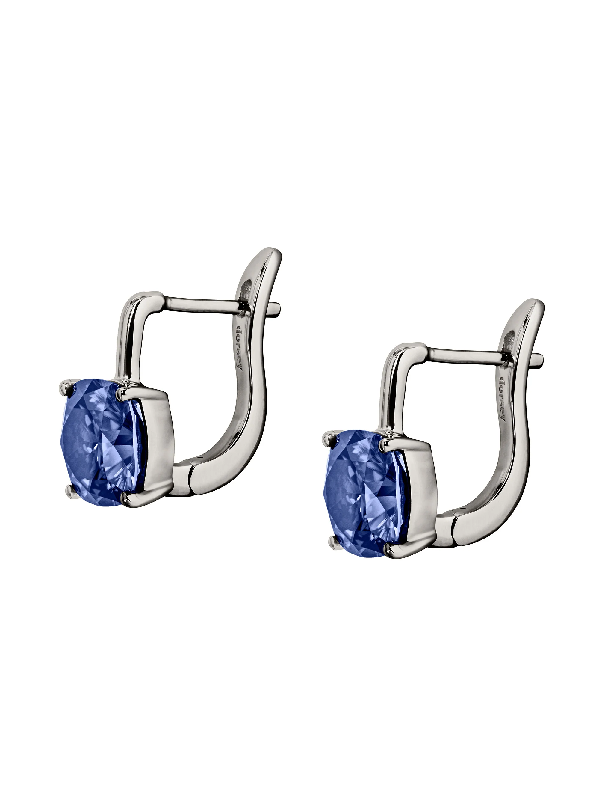 PORTER CUSHION-CUT EARRINGS IN SLATE BLUE MOISSANITE, STERLING SILVER - Image 2