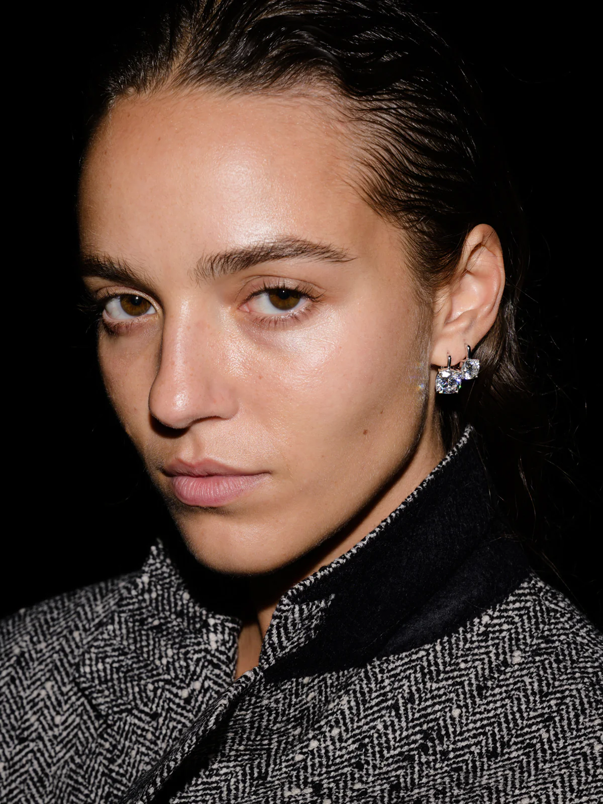 PORTER CUSHION-CUT EARRINGS IN MOISSANITE, STERLING SILVER - Image 3