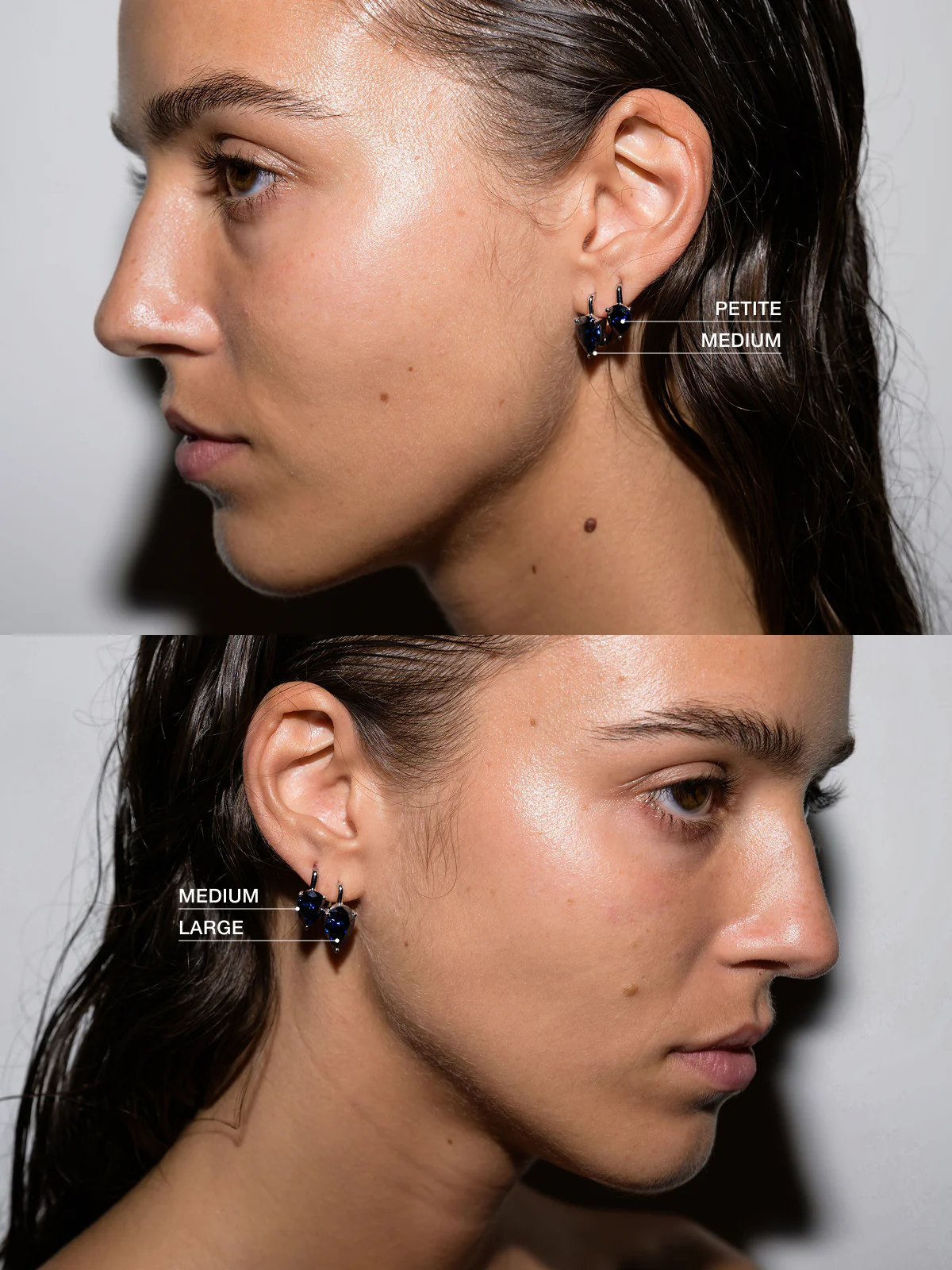 PORTER PEAR-CUT EARRINGS IN SLATE BLUE MOISSANITE, STERLING SILVER - Image 4
