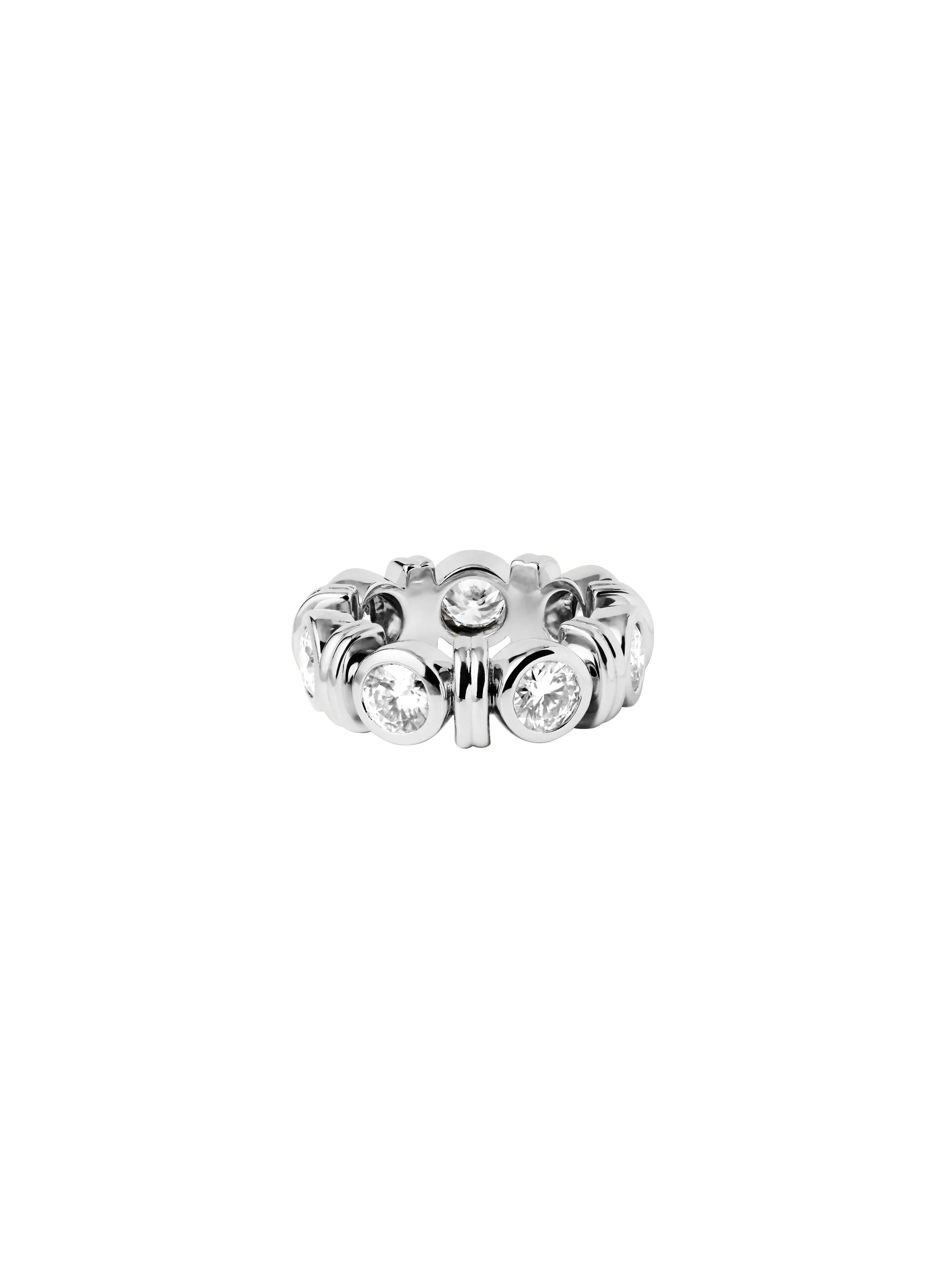 RHEN ROUND-CUT RING IN MOISSANITE, STERLING SILVER