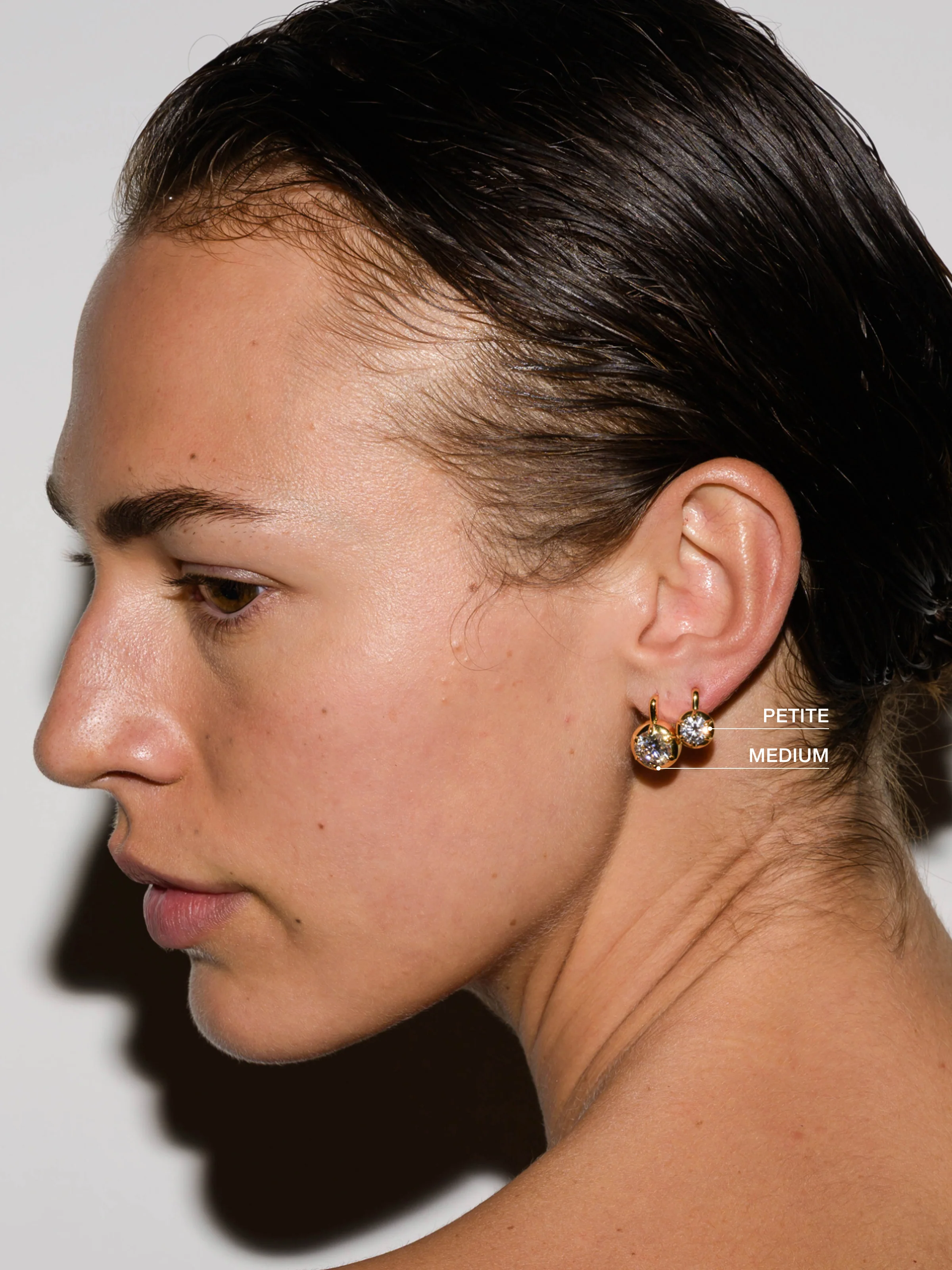 MAXWELL EARRINGS IN MOISSANITE, 18K GOLD VERMEIL - Image 5