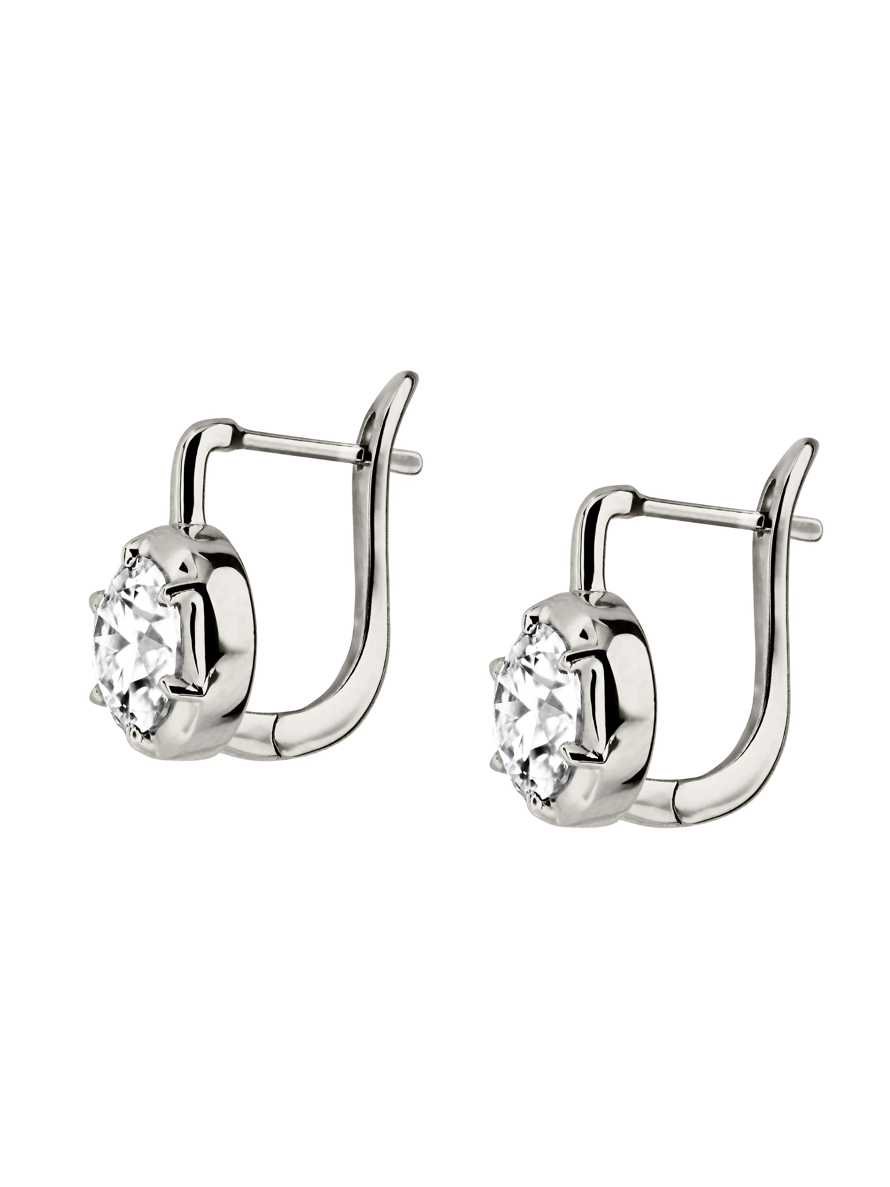 MAXWELL EARRINGS IN MOISSANITE, STERLING SILVER - Image 2