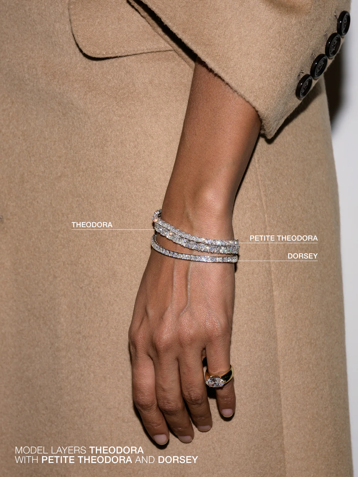 THEODORA RIVIÈRE BRACELET IN MOISSANITE, STERLING SILVER - Image 3