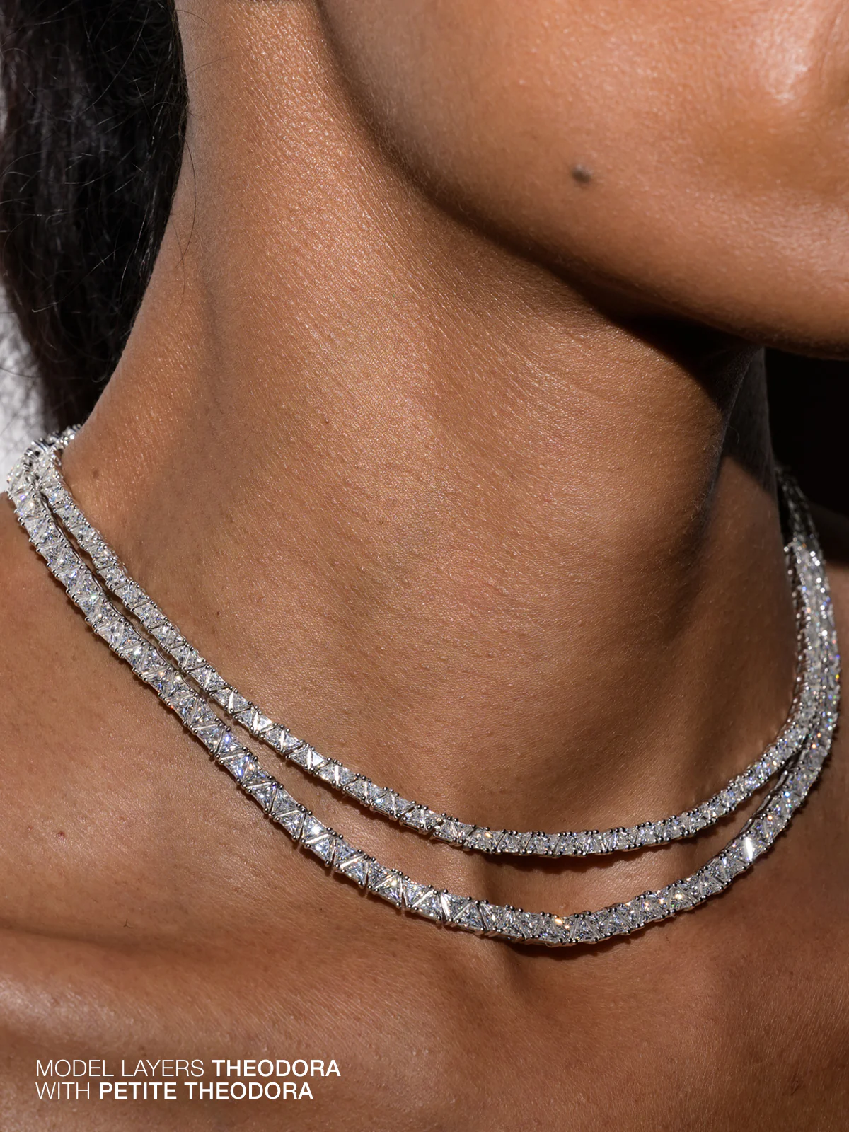 THEODORA RIVIÈRE NECKLACE IN MOISSANITE, STERLING SILVER - Image 4