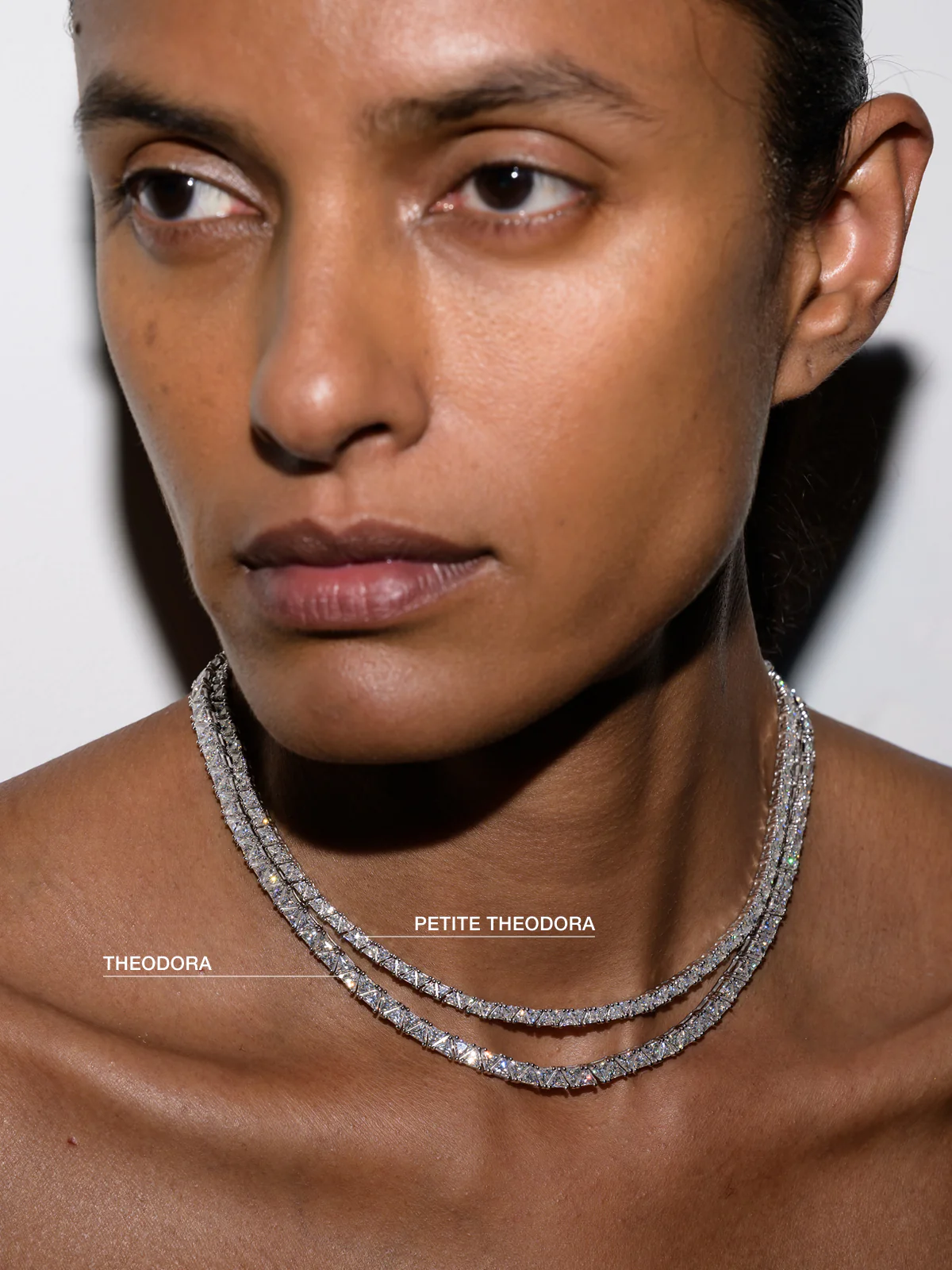 THEODORA RIVIÈRE NECKLACE IN MOISSANITE, STERLING SILVER - Image 5