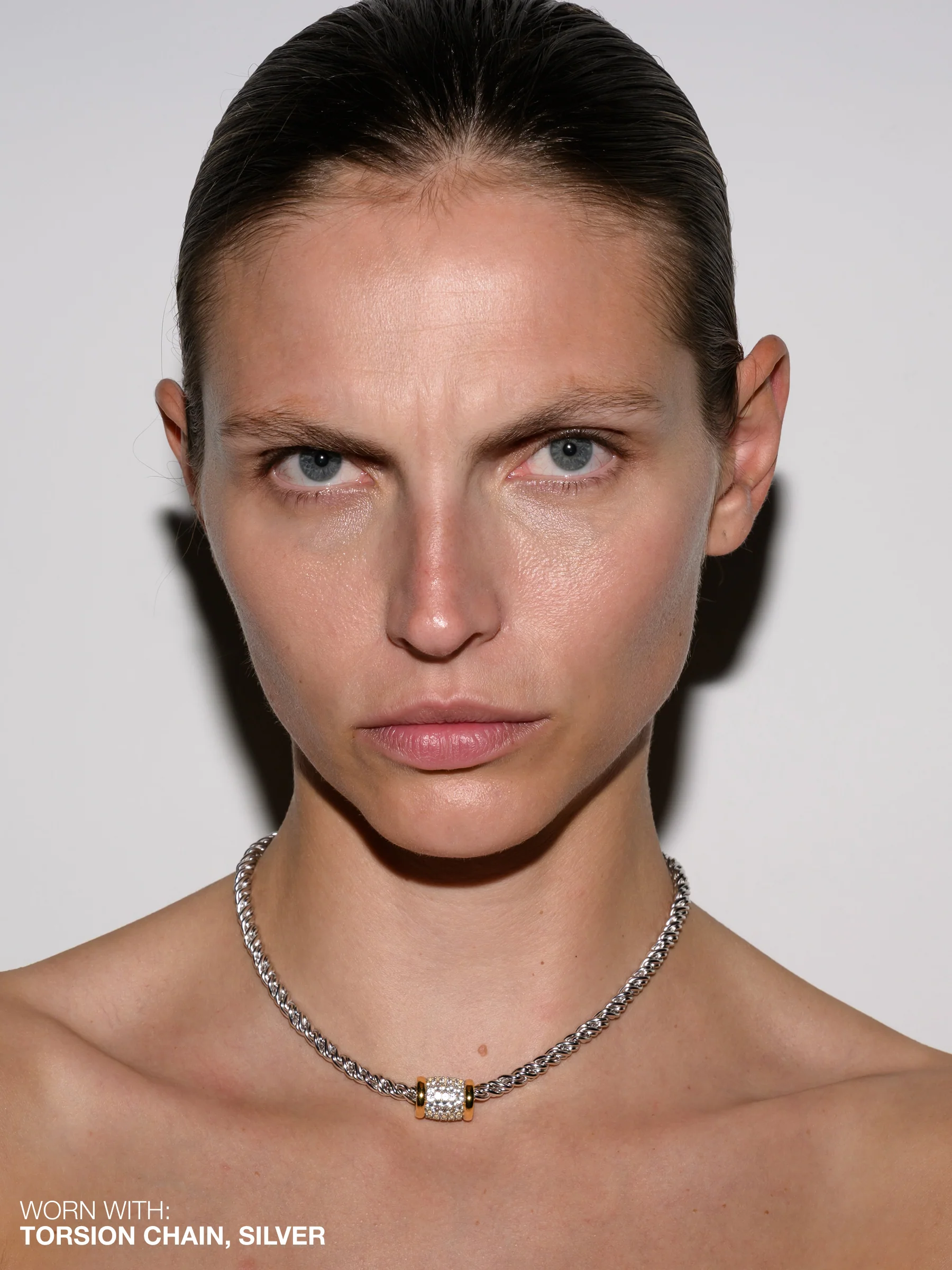 YVES PAVÉ PENDANT IN LAB WHITE SAPPHIRE, 18K GOLD VERMEIL - Image 4