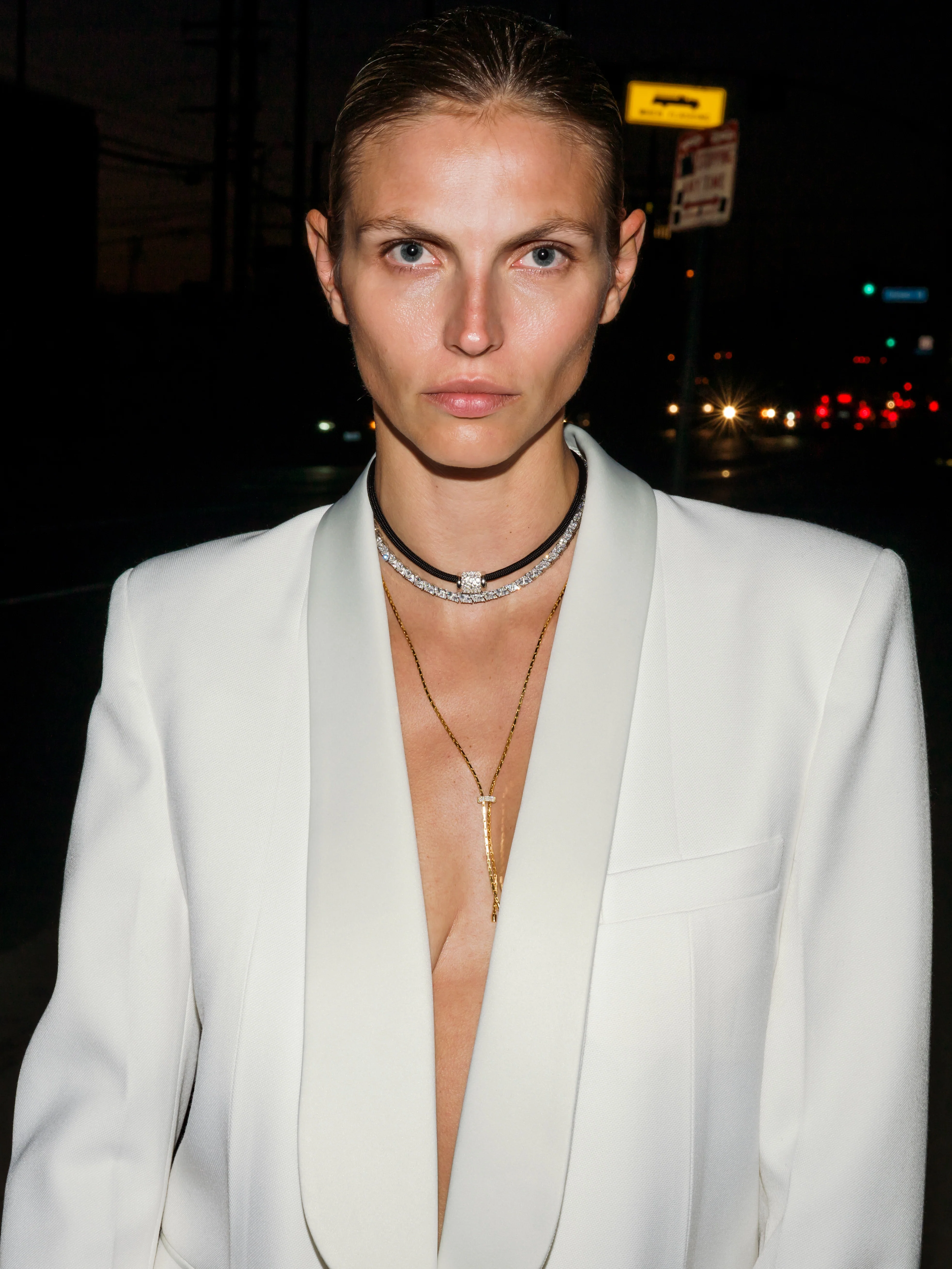 YVES CAMO PARACORD NECKLACE IN LAB WHITE SAPPHIRE, 18K GOLD VERMEIL - Image 4