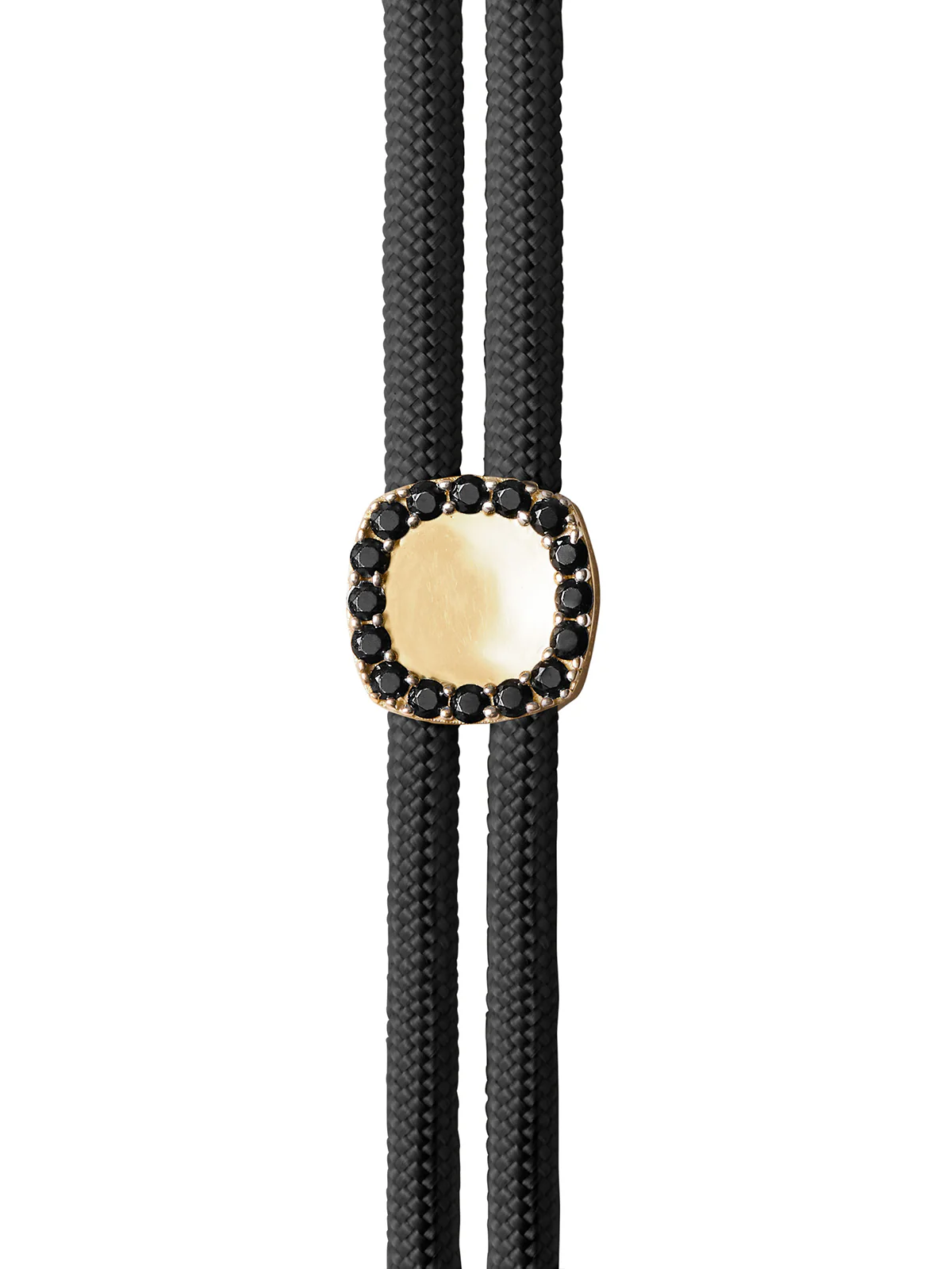 YVES NOIR PARACORD NECKLACE IN NANO ONYX, 18K GOLD VERMEIL - Image 3
